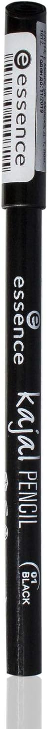 Essence Kajal Pencil 01 Black | Smooth Glide Eye Pencil | Long Lasting Waterproof Kajal | Easy to Apply & Blend | Smudge Resistant Matte Finish | Everyday Eye Makeup Essential | 1g