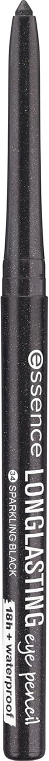 Essence Kajal Pencil 01 Black | Smooth Glide Eye Pencil | Long Lasting Waterproof Kajal | Easy to Apply & Blend | Smudge Resistant Matte Finish | Everyday Eye Makeup Essential | 1g