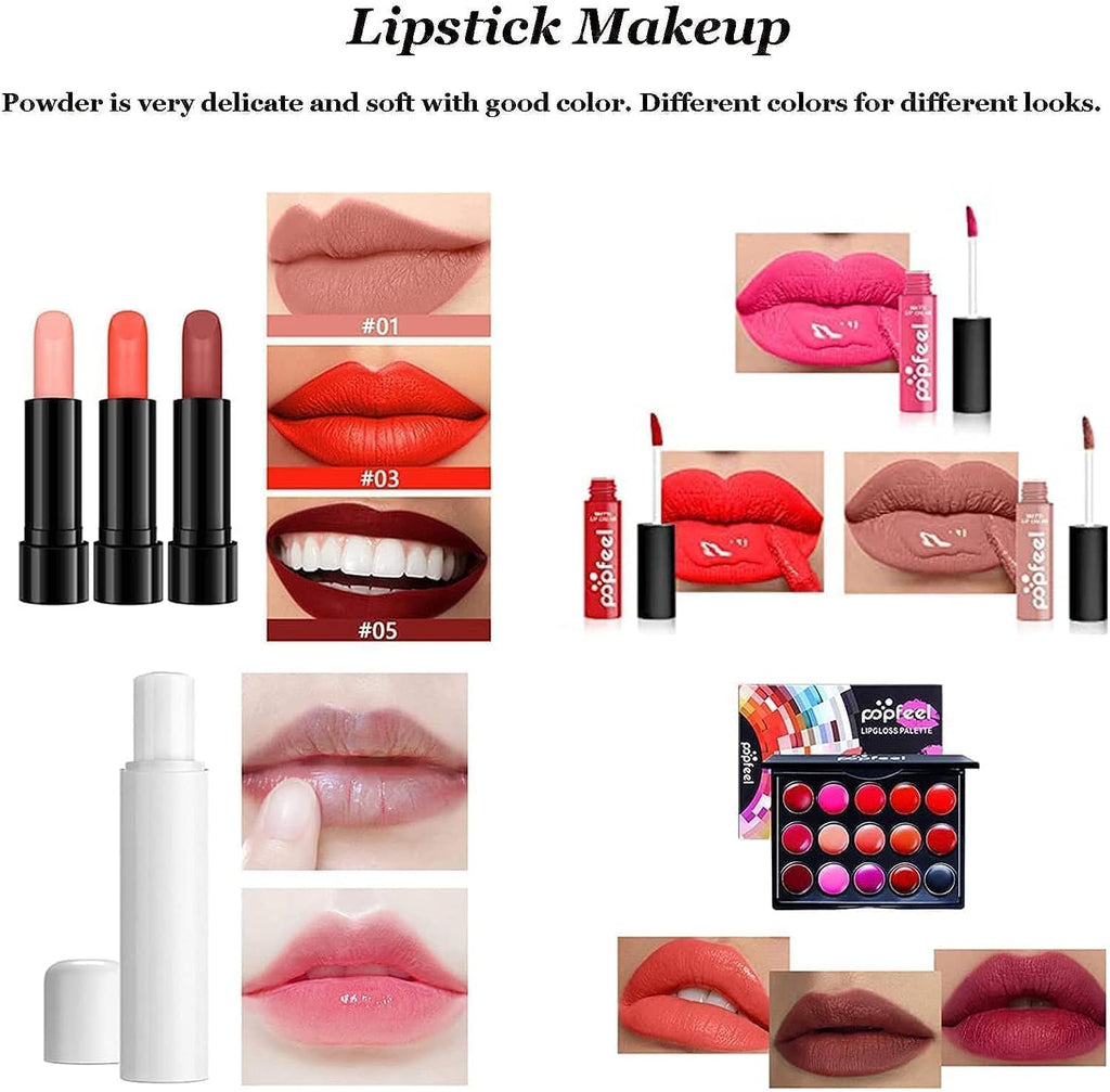 All-In-One Makeup Set,Professional Makeup Kit for Women Full Kit, Makeup Set Cosmetic Make Up Kit with Makeup Bag Include Eyeshadow Palette Makeup Brushes Set Lipstick Lip Gloss Foundation Concealer