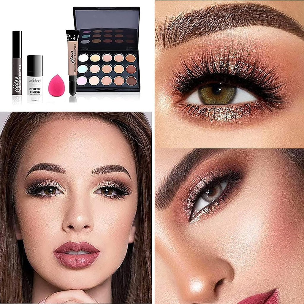All-In-One Makeup Set,Professional Makeup Kit for Women Full Kit, Makeup Set Cosmetic Make Up Kit with Makeup Bag Include Eyeshadow Palette Makeup Brushes Set Lipstick Lip Gloss Foundation Concealer
